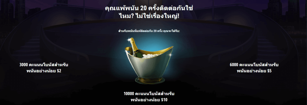 โบนัส คาสิโนออนไลน์ประเทศไทย แพ้พนัน คืนยอด
