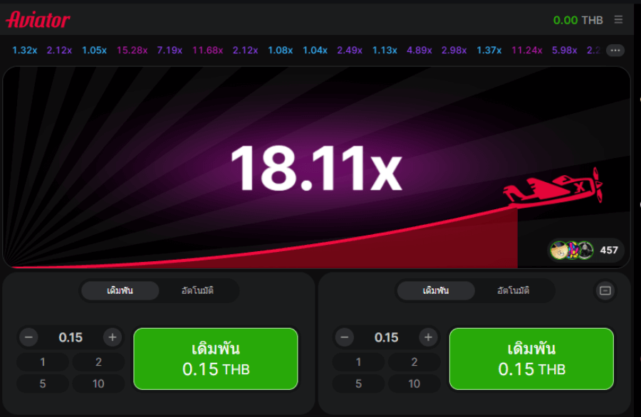 Aviator วางเดิมพัน
