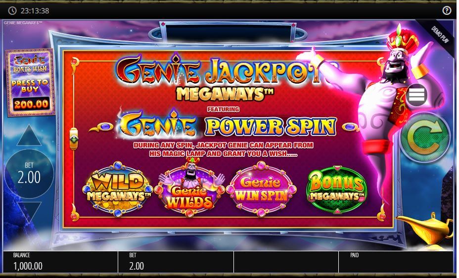 จินนี่ genie jackpot megaways slots