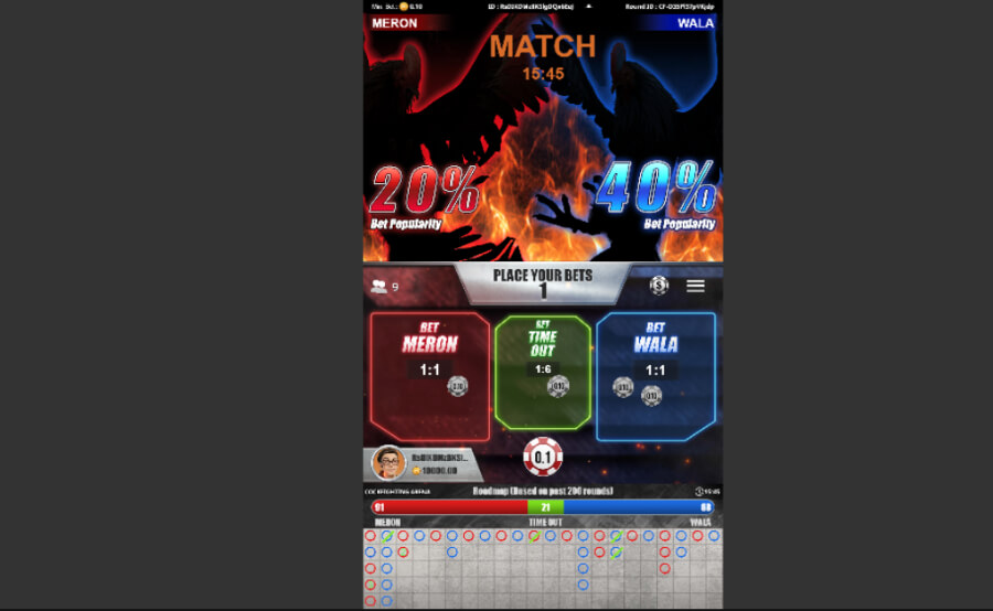 เกมไก่ชน Cockfighting Arena จากค่าย  KingMidas Games