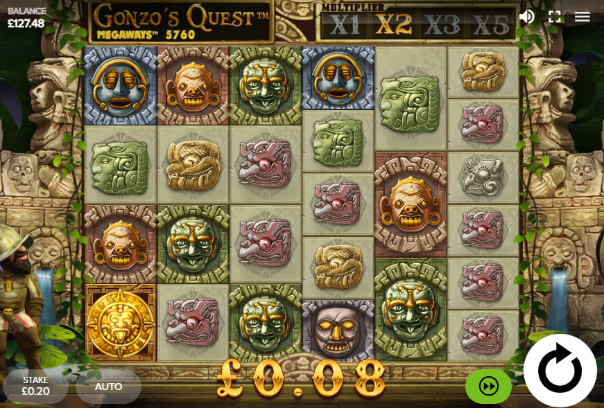 รีวิวเกมสล็อตเมกาเวย์แตกง่าย Gonzo's Quest Megaways