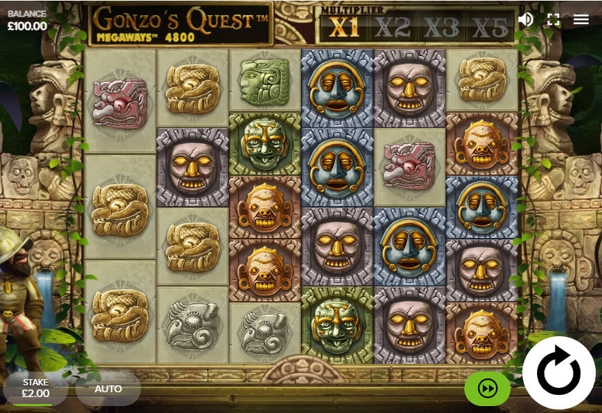 รีวิวเกมสล็อตเมกาเวย์ Gonzo's Quest Megaways 