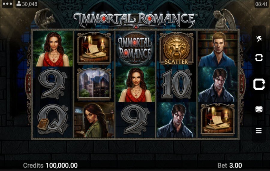 หน้าตัวอย่างเกมสล็อต Immortal Romance 4