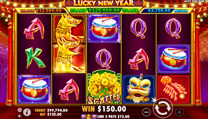 เกมสล็อต Lucky New Year แจ็คพอตแตก