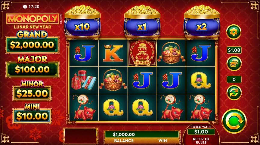 เกมสล็อตออนไลน์ Monopoly Lunar Year