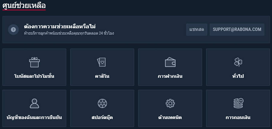 ศูนย์ช่วยเหลือ Rabona