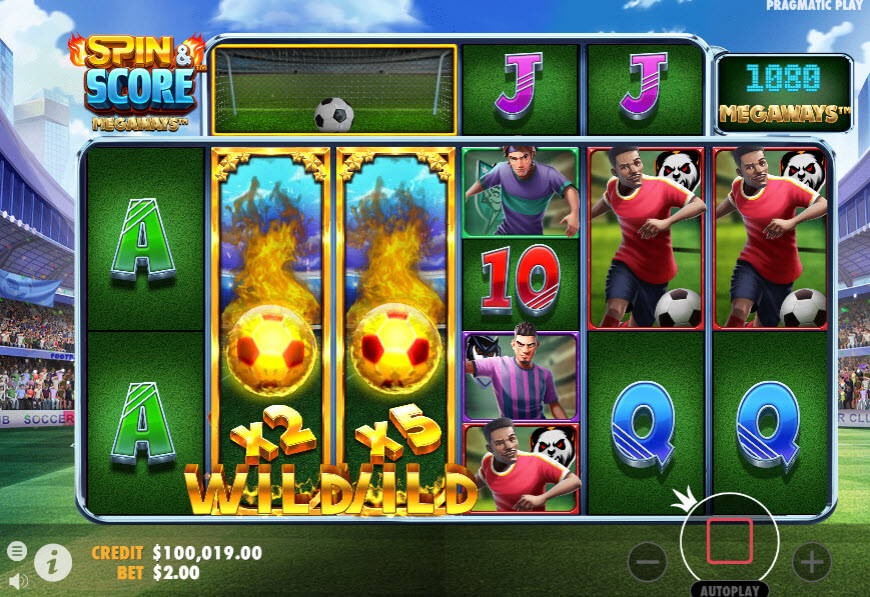 เกมสล็อตเมกาเวย์ Spin & Score Megaways ที่มีไวลด์แบบไม่อั้น