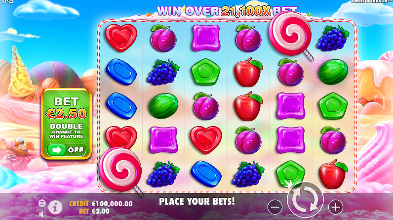 เกมสล็อตออนไลน์ความผันผวนสูง Sweet Bonanza
