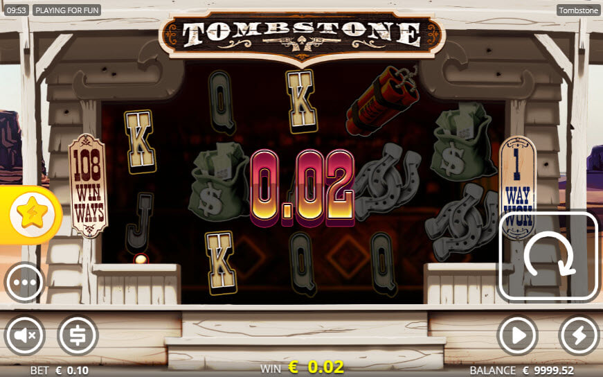 ภาพตัวอย่างหากผู้เล่นชนะเงินรางวัลในเกมสล็อตออนไลย์ Tombstone