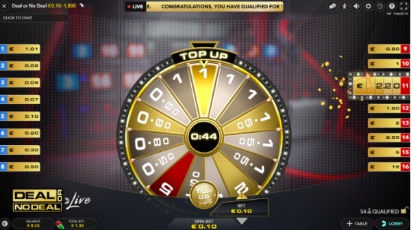 deal or no deal live topup