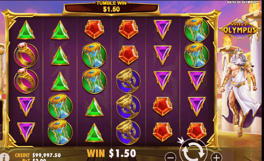 หน้าเกมสล็อต Gates of Olympus