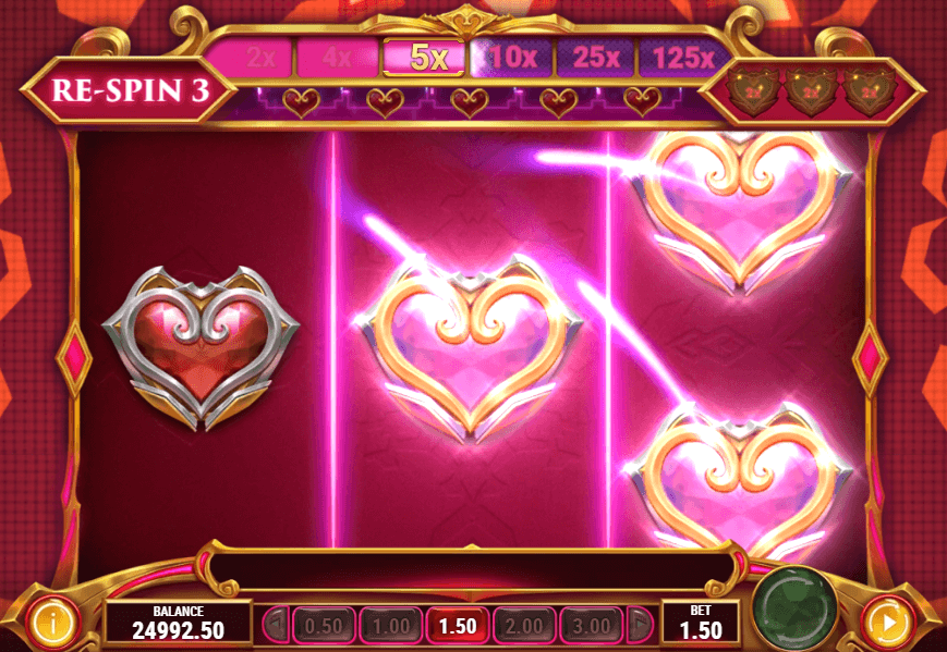 ตัวอย่างการสุ่มจ่ายโบนัสตัวคูณในเกมสล็อตออนไลน์ Love Joker ค่าย Play'n Go