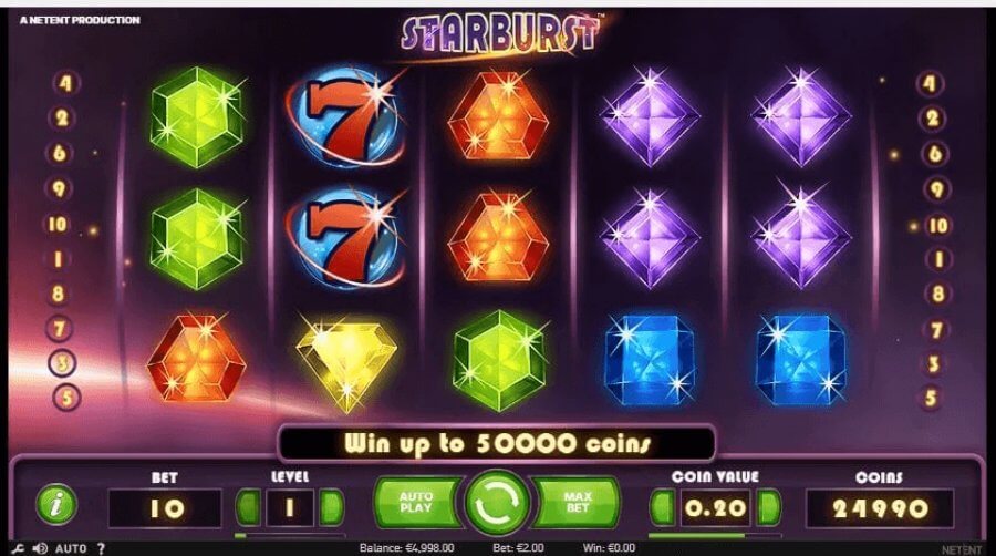 รีวิวเกมสล็อตออนไลน์ Starburst