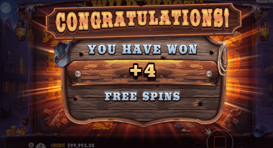 ฟรีสปินในเกม Wild West Gold